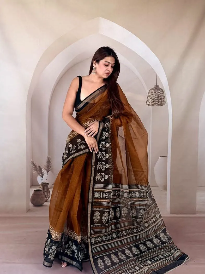 Ajrakh sarees