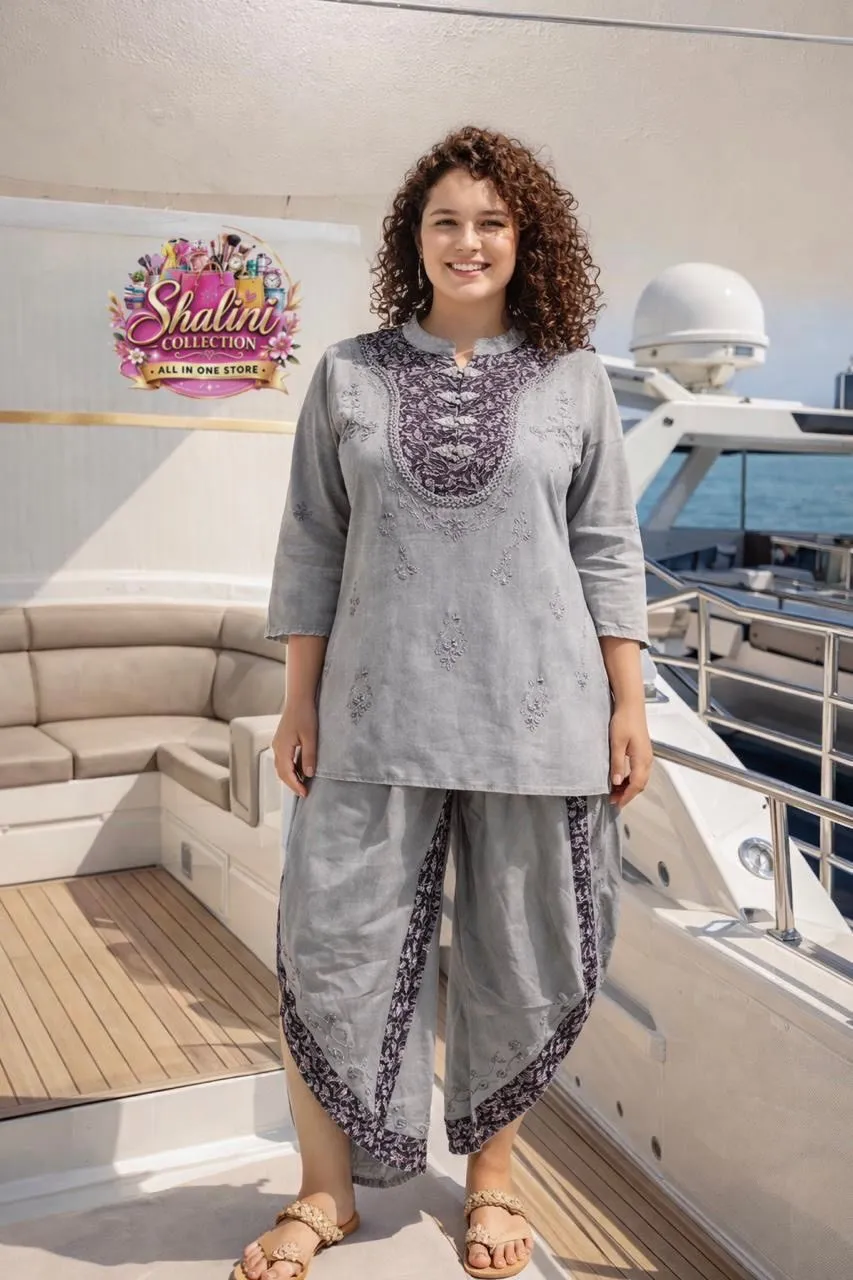 Embroidered Stylish Cord Sets
