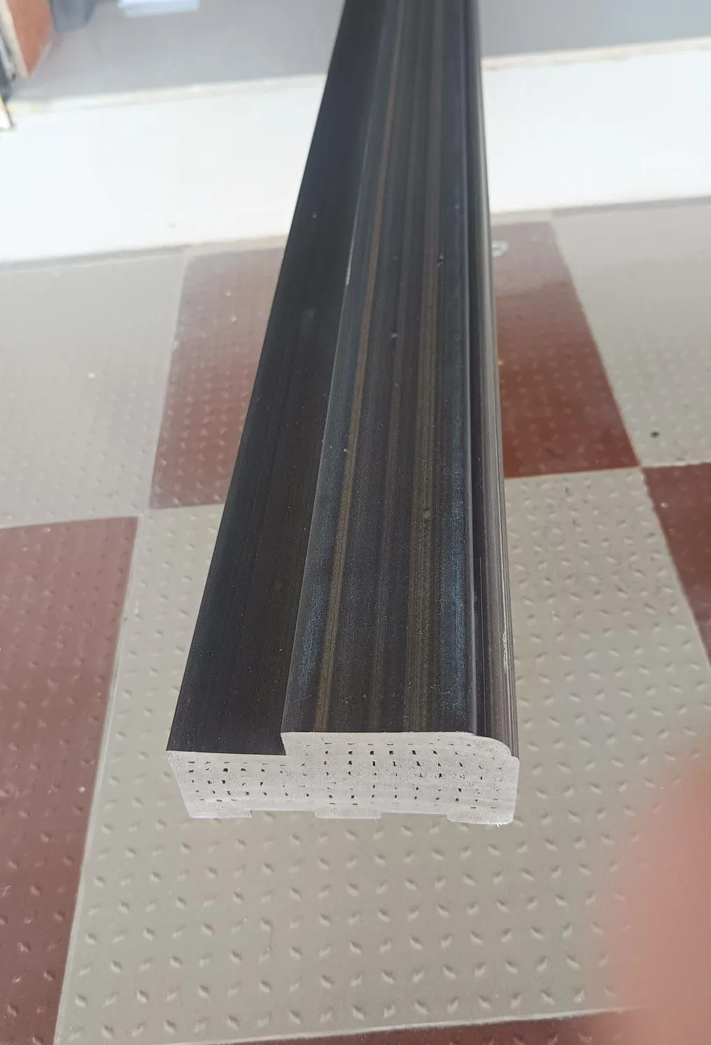 Rectangular Black WPC Door Frame Profile